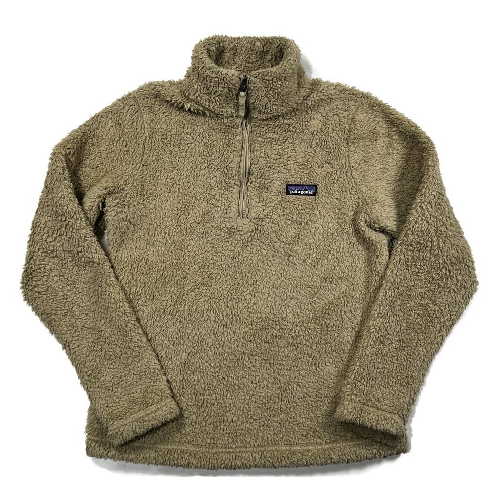 Patagonia Los Gatos 1/4 Zip Fleece Womens Small Pullover Beige Tan